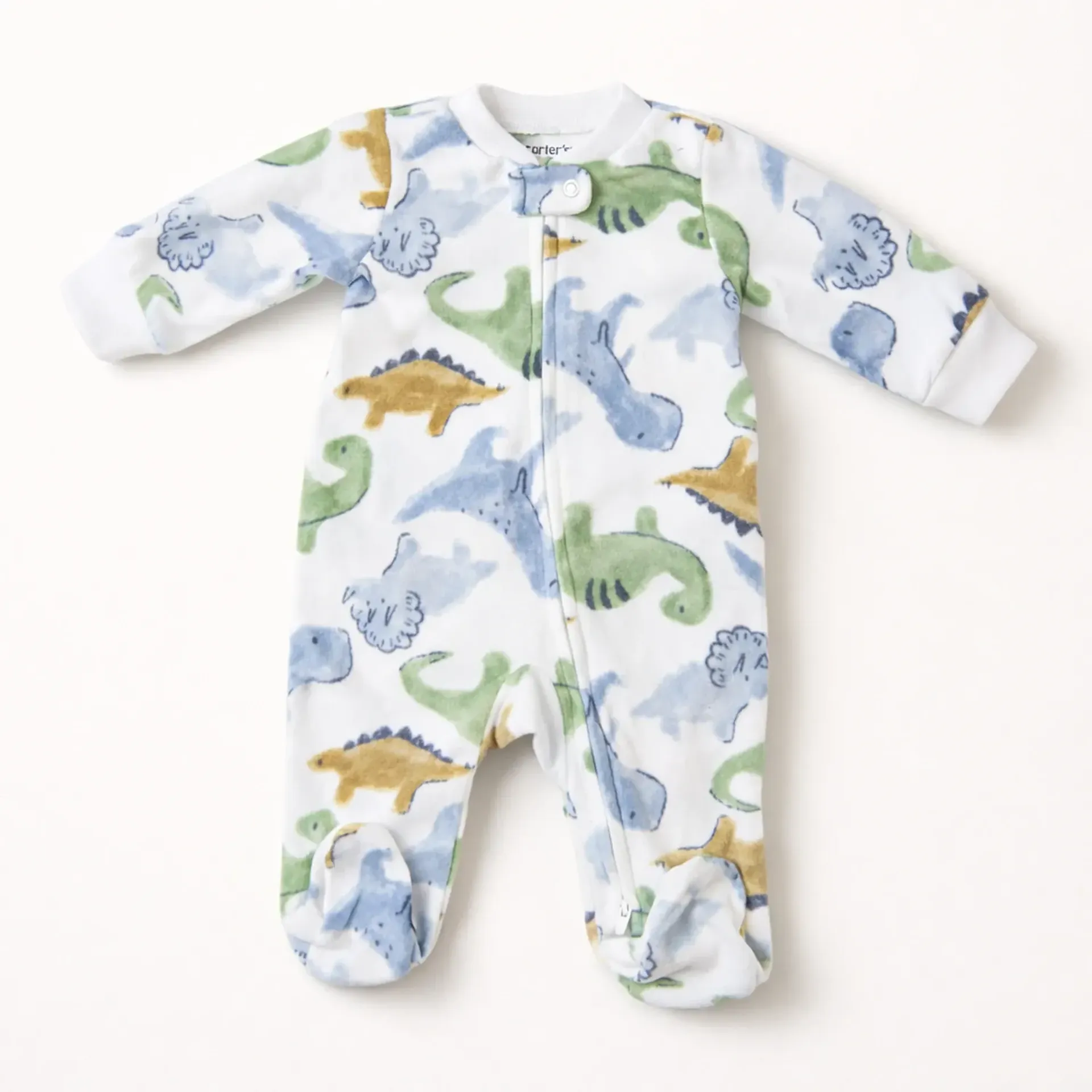 Флісовий сліп, теплий чоловічок, білий, 3 міс Carter's