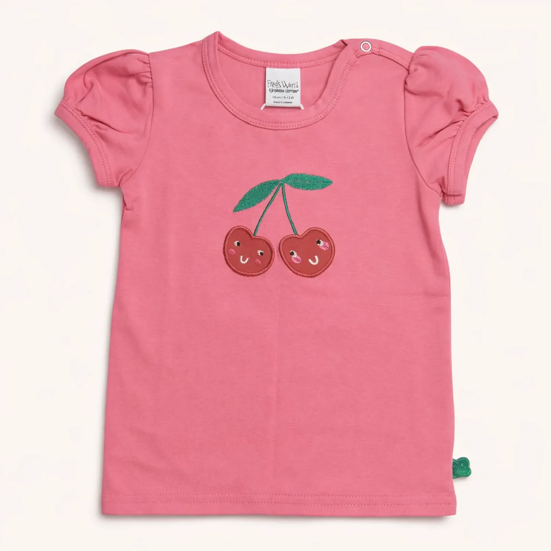 Дитяча футболка для дівчинки з аплікацією, рожевий, 98 см Green Cotton